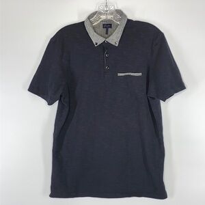 Goodman Black & Gray Polo Short Sleeve Shirt Size Medium